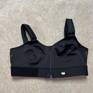 SHEFIT Black Sports Bra with Gold Accent 1 luxe